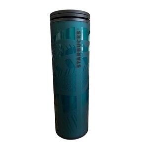 Starbucks 2021 Tumbler Ribbons Holiday Dark Green 16 Oz Cold/Hot Cup